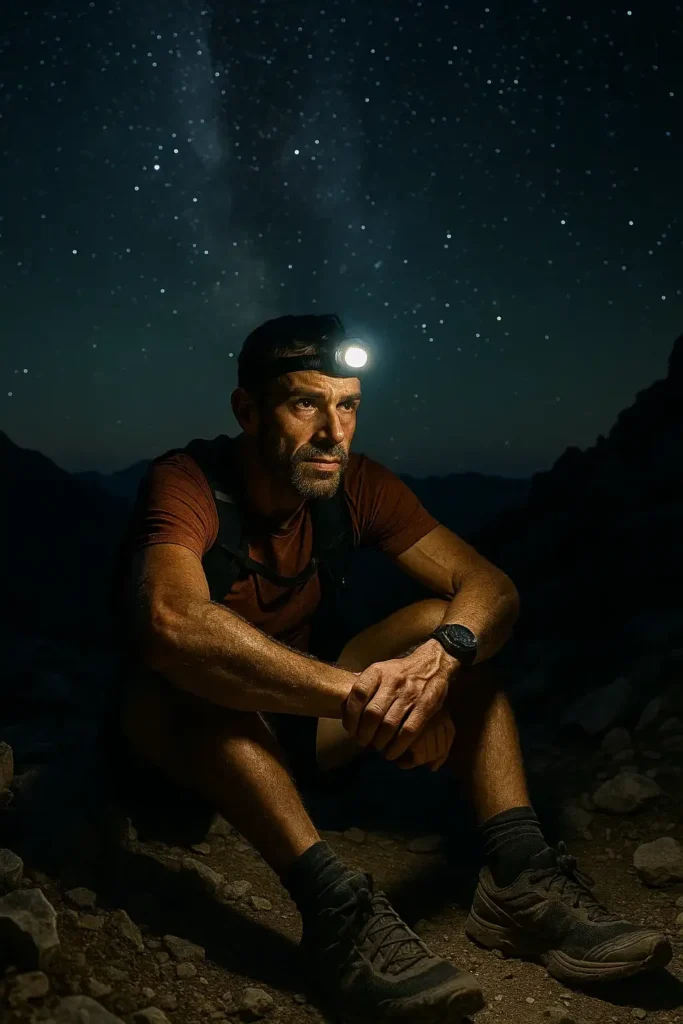 🏃♂️ 200-Mile and Multi-Day Ultramarathons: Emerging Trends in 2025 4 A dramatic close up of an exhausted ultrarunner 200-mile ultramarathon,ultramarathon training,200-mile race tips,ultramarathon gear,ultramarathon mental toughness