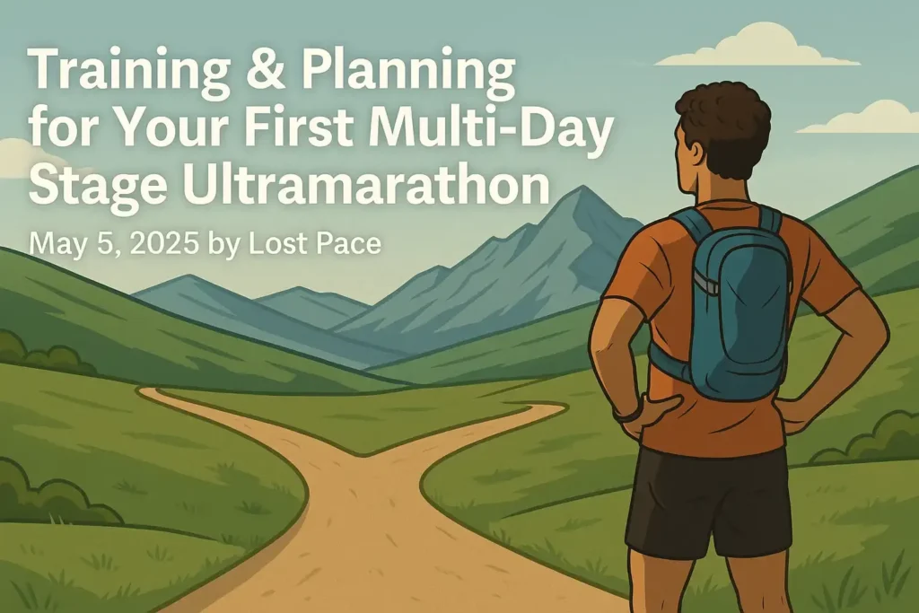 How to Use GPX Navigation for Trail Running & Ultras 3 A runner checking a GPS watch while standing at a trail fork in the mountains gpx watch trail GPX file usage for trail running,how to use GPX files for ultramarathons,GPX navigation tools,upload GPX to watch,best GPX apps for runners