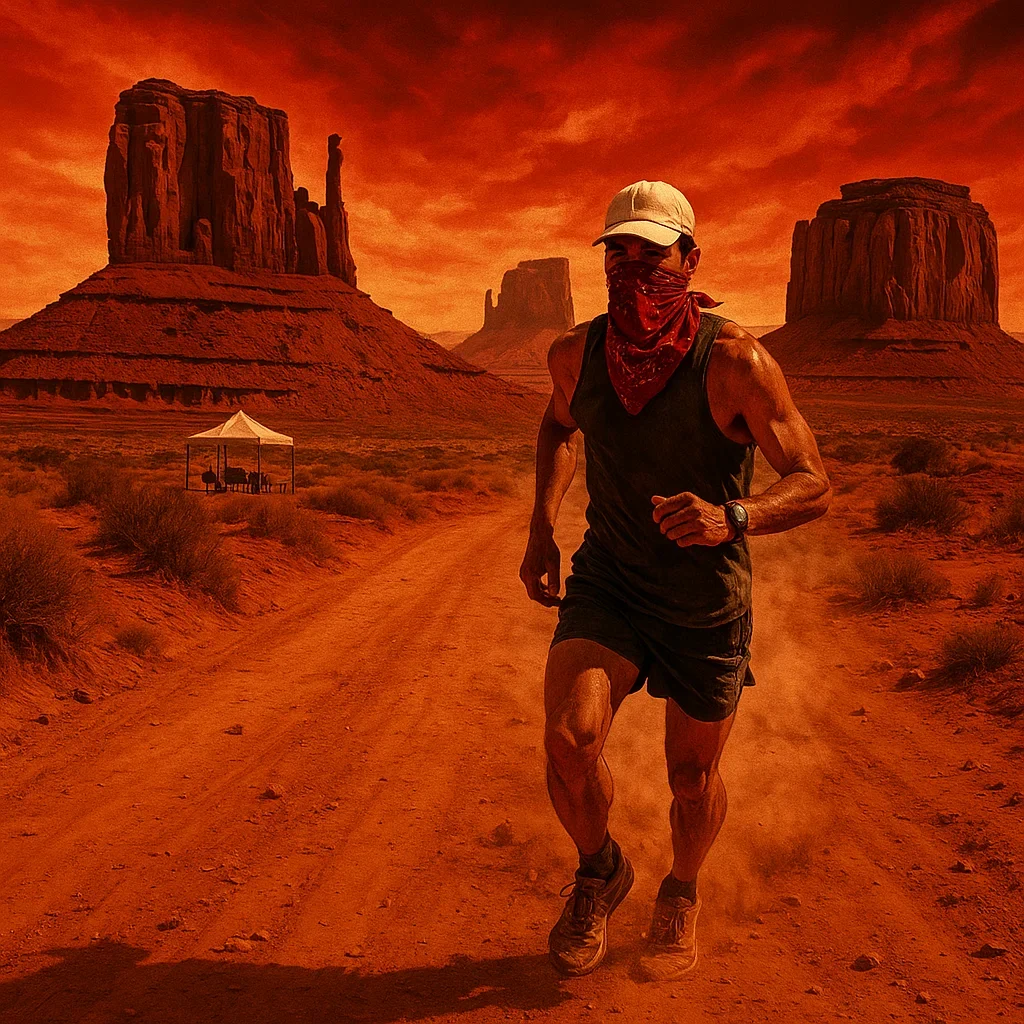 New Ultramarathon Races in 2025 š ā 5 Debuts Youāll Want on Your Calendar 7 A sun scorched runner on a dusty fire road bandana over face framed by massive Arizona buttes under a blazing red sky new ultramarathon races 2025,inaugural ultramarathon events 2025,2025 ultra running debut races,upcoming ultramarathon races 2025,new 100 mile races 2025