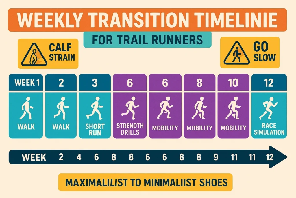 Ultra Shoe Transition Timeline minimalist vs maximalist running shoes ultra,cushioned vs minimal shoes ultramarathon,Hoka vs barefoot ultra running,shoe drop debate ultra distances,minimalist shoes for trail ultras