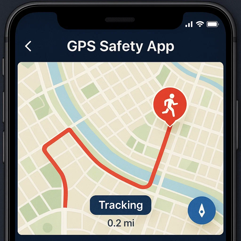 Comparing New Safety Apps for Ultramarathons π¨ | Best GPS and Safety Tools 4 A GPS safety app tracking a runnerβs location in real-time