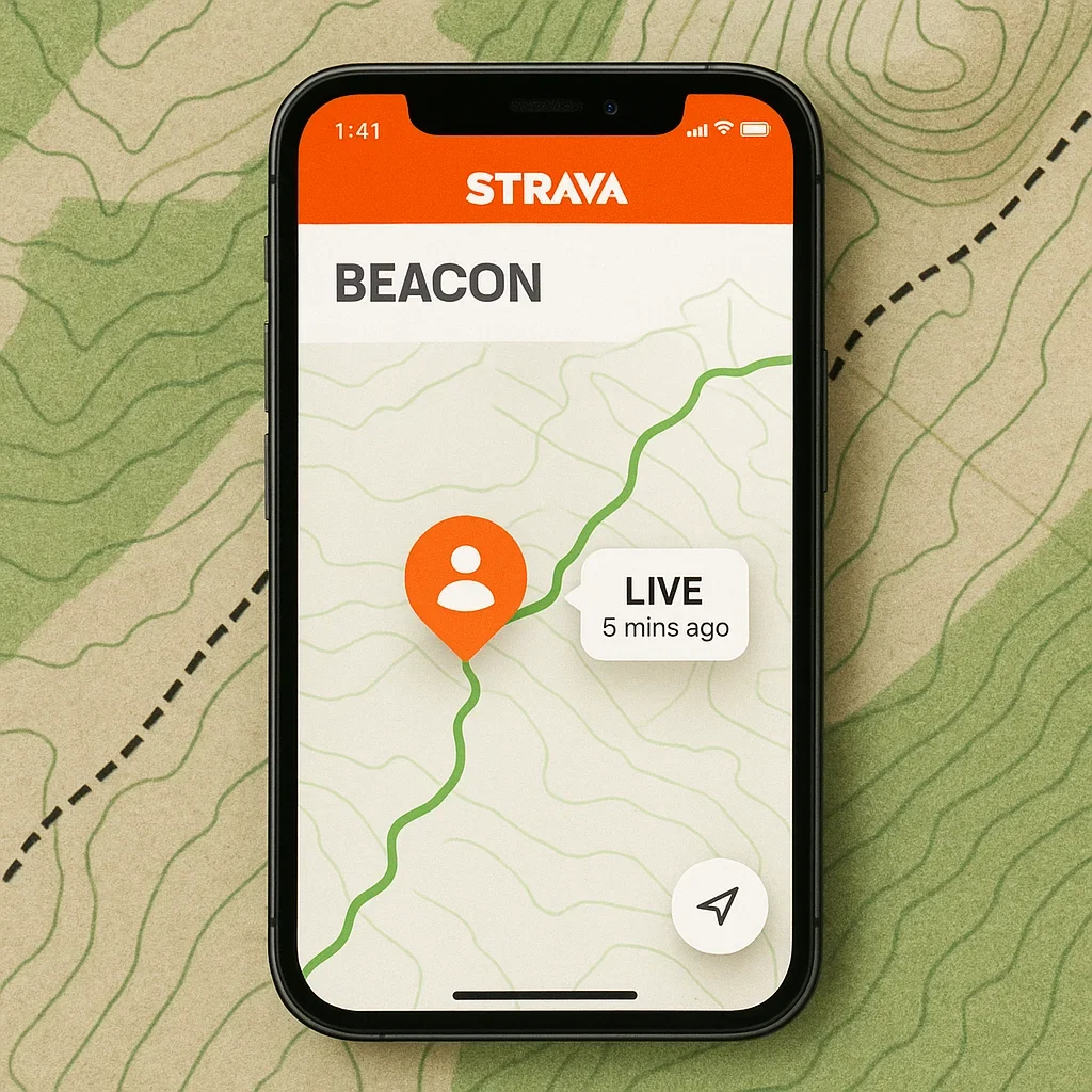 How to Stay Safe on the Trails: Best Running Safety Tools & Trackers 3 Garmin watch showing active LiveTrack while trail running