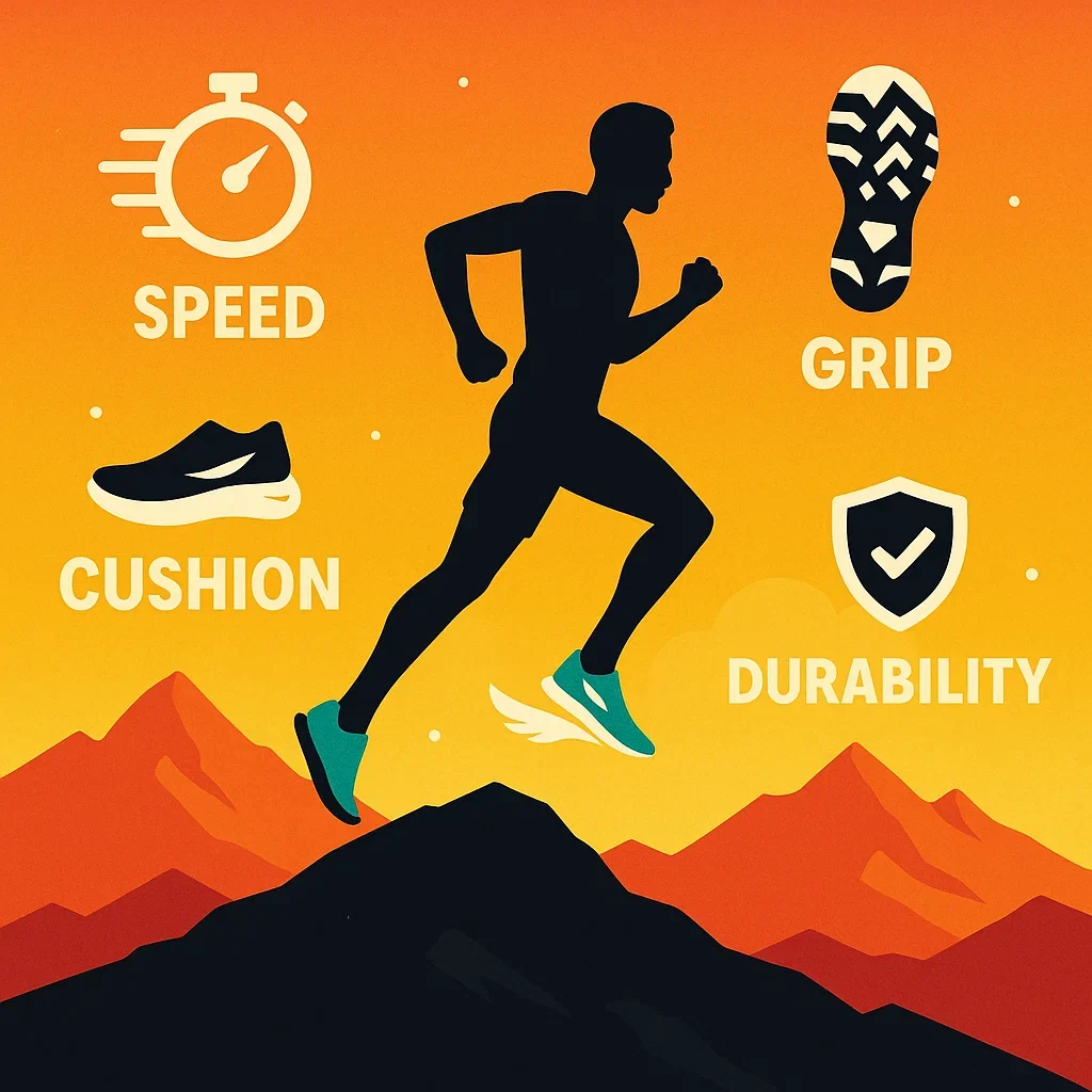 Lightweight Trail Running Shoes for 50K Ultra Marathons – Speed, Comfort, and Performance Guide ✨ 3 Infographic of a runner in lightweight trail shoes for 50K highlighting speed grip cushion and durability in a modern visual style lightweight trail shoes 50k,best lightweight trail running shoes for 50k,ultra marathon shoe guide 2025,lightweight vs cushioned trail shoes,optimal shoes for 50k race