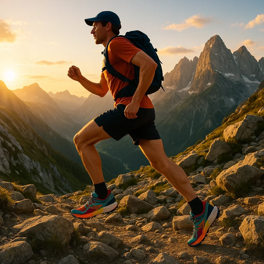 Lightweight Trail Running Shoes for Hiking Benefits, Reviews & 2025 Top Picks 🪶 5 Solo hiker ascending a rocky mountain trail at golden hour wearing colorful lightweight trail running shoes lightweight trail running shoes for hiking,best lightweight hiking shoes,ultralight trail shoes,benefits of lightweight hiking shoes,hiking shoe reviews