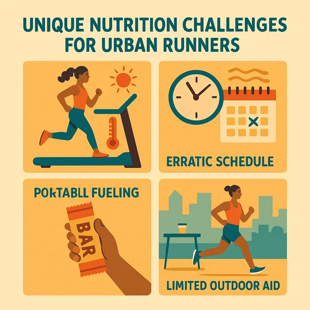 Efficient Urban Ultra Nutrition: What Works Indoors and Out 3 Unique Nutrition Challenges for Urban Runners Treadmill indoor heat erratic schedul urban ultra nutrition,city endurance fueling,treadmill nutrition ultra,hydration hacks urban ultra,vegan city ultra fueling