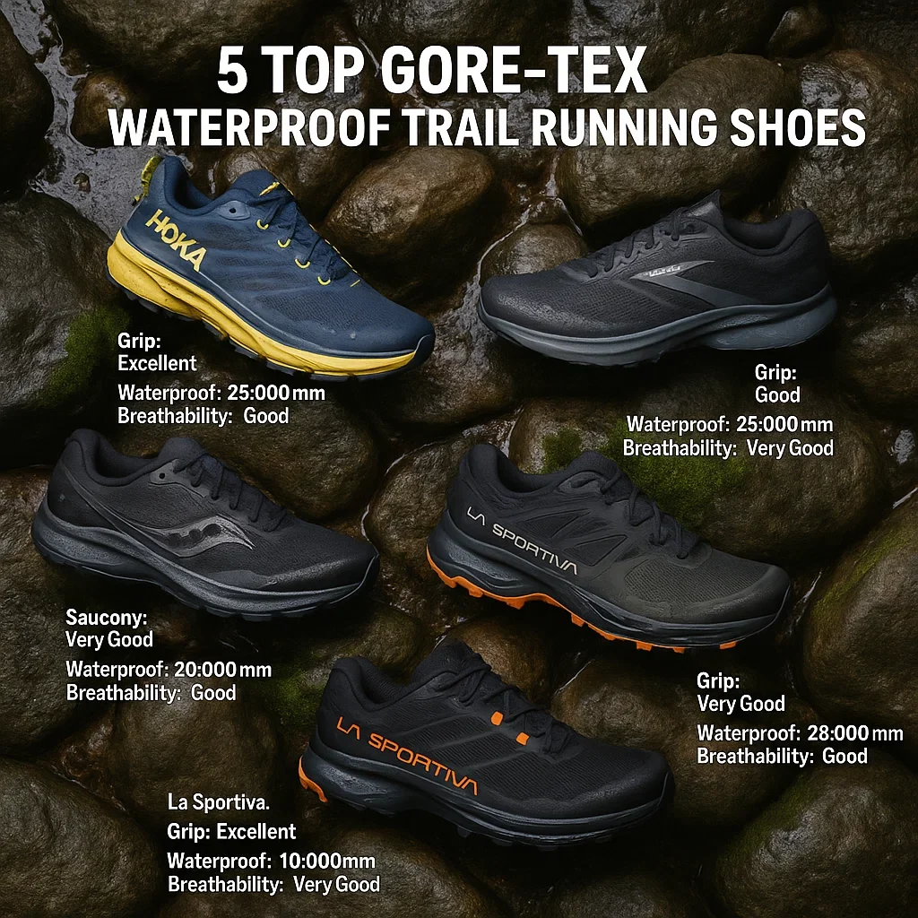 Best Waterproof Trail Running Shoes for Hiking2025 Reviews & Top Picks 🌧️🥾 3 goretex waterproof trail shoes flatlay waterproof trail running shoes for hiking,best waterproof hiking shoes,GORE-TEX trail shoes,waterproof trail shoe reviews,wet weather hiking footwear
