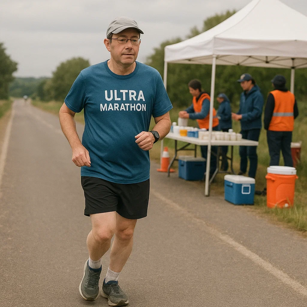 Training for Slow Runners in Ultras: Complete Guide & Tips 4 Slow runner maintaining a steady pace during an ultra marathon.