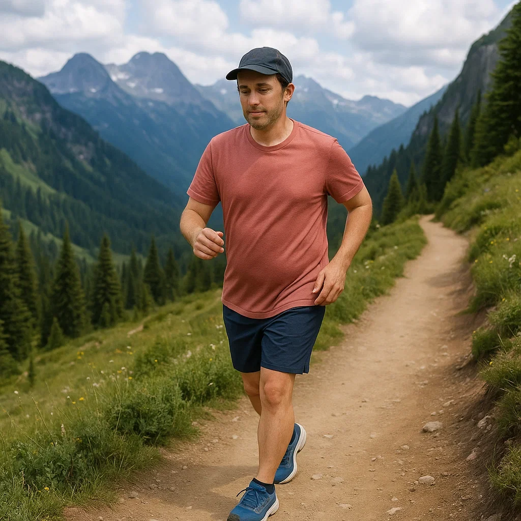 Training for Slow Runners in Ultras: Complete Guide & Tips 3 Slow runner training on a mountain trail with a steady pace.