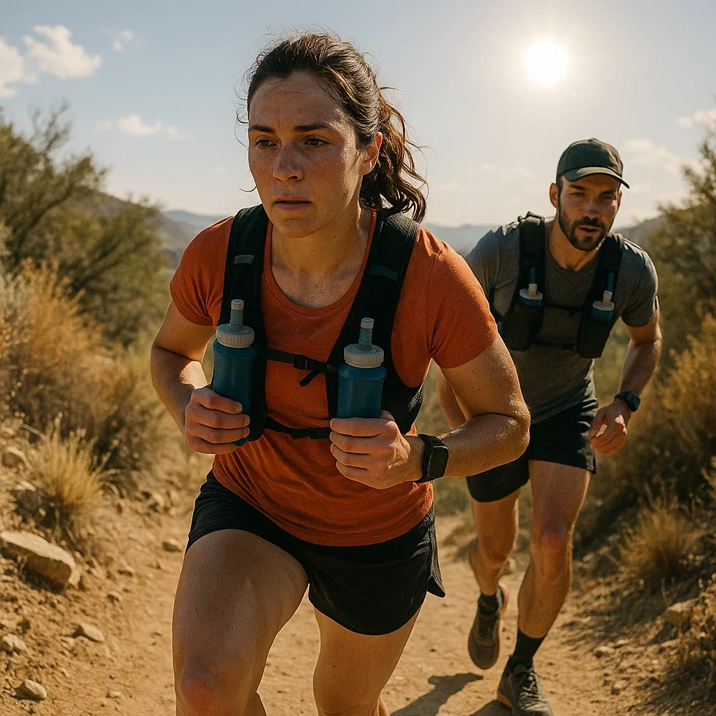 Best Electrolyte Powder for Long Distance Running (2025) 5 Long-distance trail runners managing hydration in hot weather Endurance trail runners managing hydration with electrolyte support